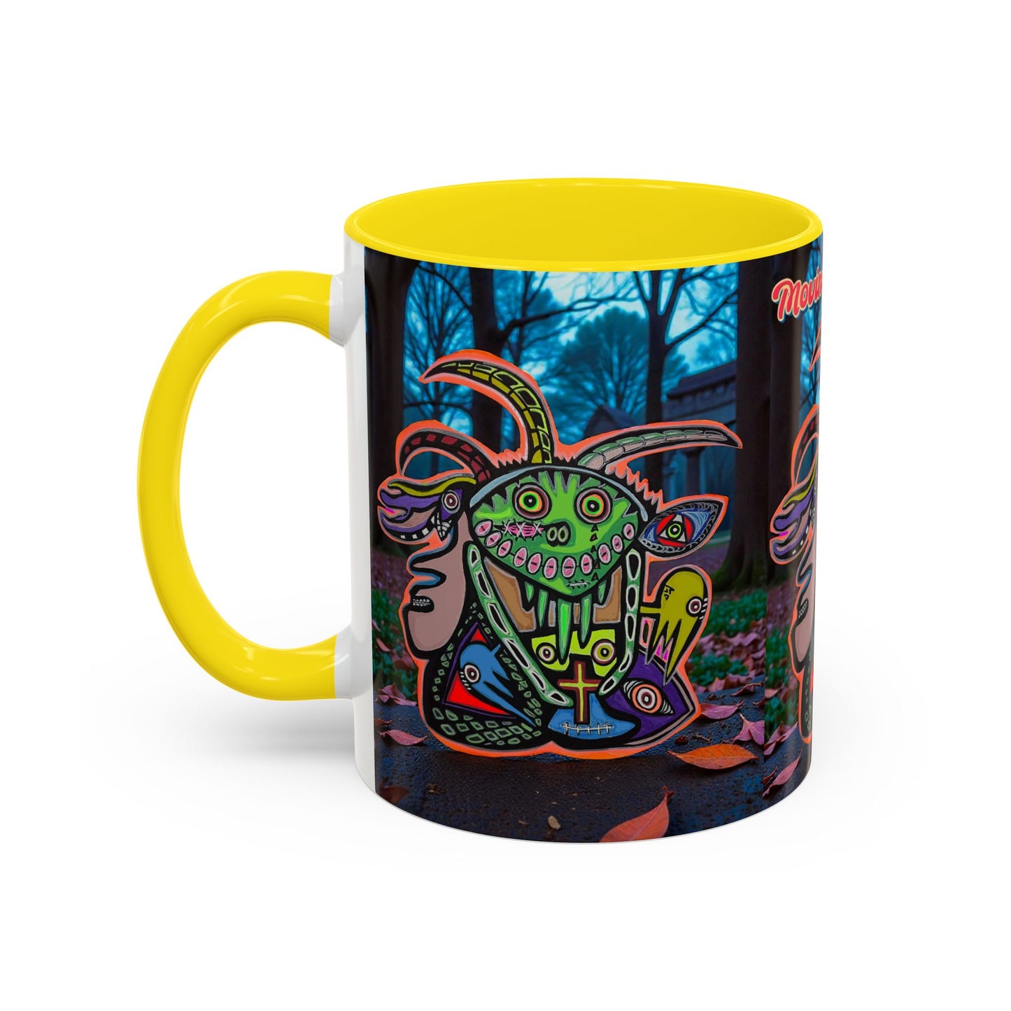 RYDER4.0  Psychedelic Forest Accent Coffee Mug – Colorful Trippy Creature Design (11/15oz)