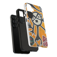 Abstract TAINO  Tribal Art Phone Case – Bold Orange Graphic Protective Cover