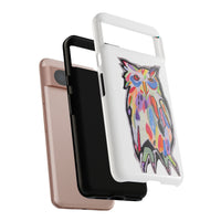 Colorful Owl Phone Case — Artistic Owl Illustration Tough Case