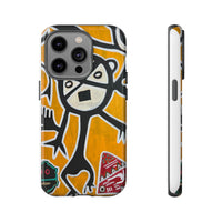 Abstract TAINO  Tribal Art Phone Case – Bold Orange Graphic Protective Cover