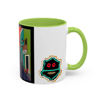 SAN JUAN.  Colorful Street Art Coffee Mug — Vibrant Alleyway & Playful Emblem Accent Mug