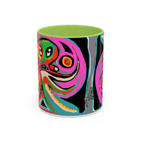 Abstract Neon octopussy Coffee Mug — Colorful Pop Art Accent Mug (11/15oz)