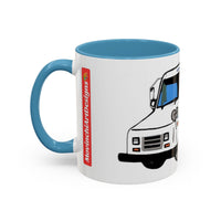 LLV Postal Service Mail Truck Accent Coffee Mug — Retro USPS Delivery Van Illustration (11/15oz)