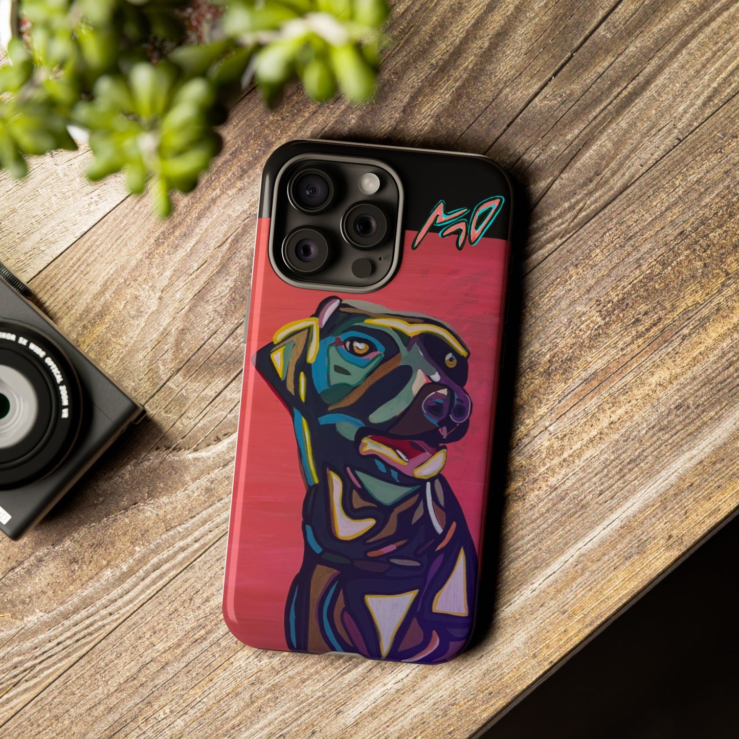 Colorful Pit LABRADOR Tough Phone Case — Vibrant Pop Art Dog Design