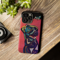 Colorful Pit LABRADOR Tough Phone Case — Vibrant Pop Art Dog Design