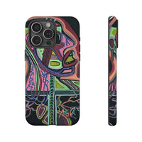 HEART ATTACK Abstract Neon Face Tough Phone Case – Vibrant Art Phone Cover