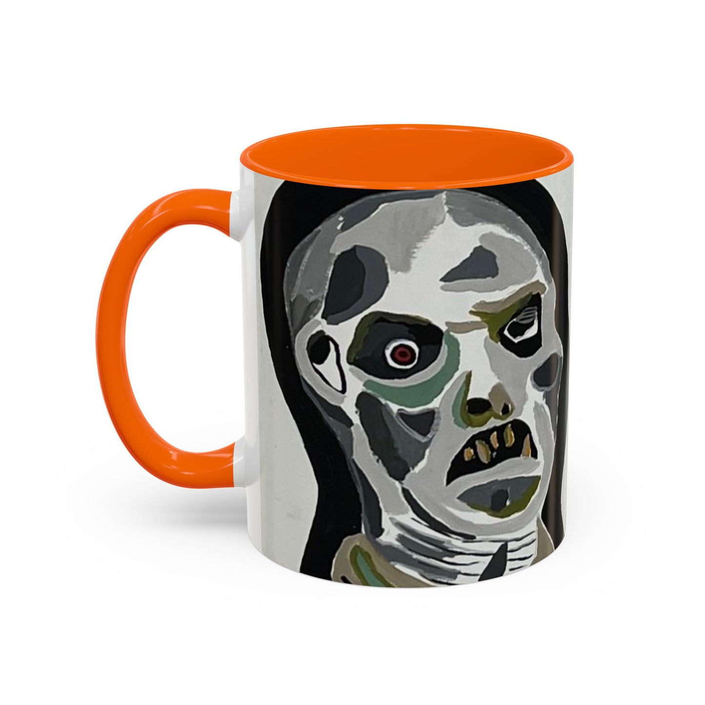 3 amigos2.0 Zombie Skull Coffee Mug — Spooky Horror Accent Mug (11/15 oz)