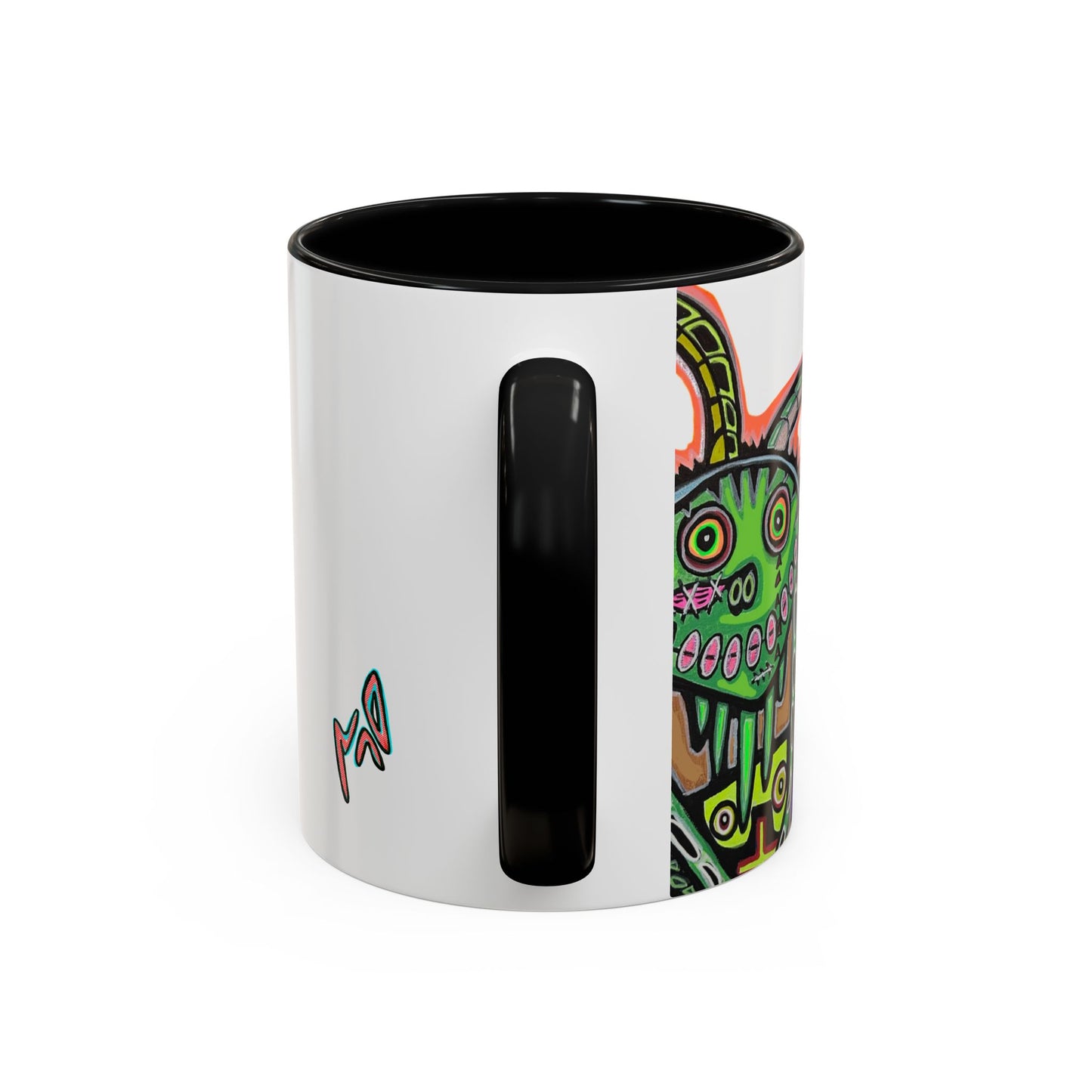 Colorful RYDER.   Abstract Jester Accent Coffee Mug — MovinchiArtDesigns