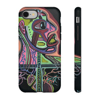 HEART ATTACK Abstract Neon Face Tough Phone Case – Vibrant Art Phone Cover