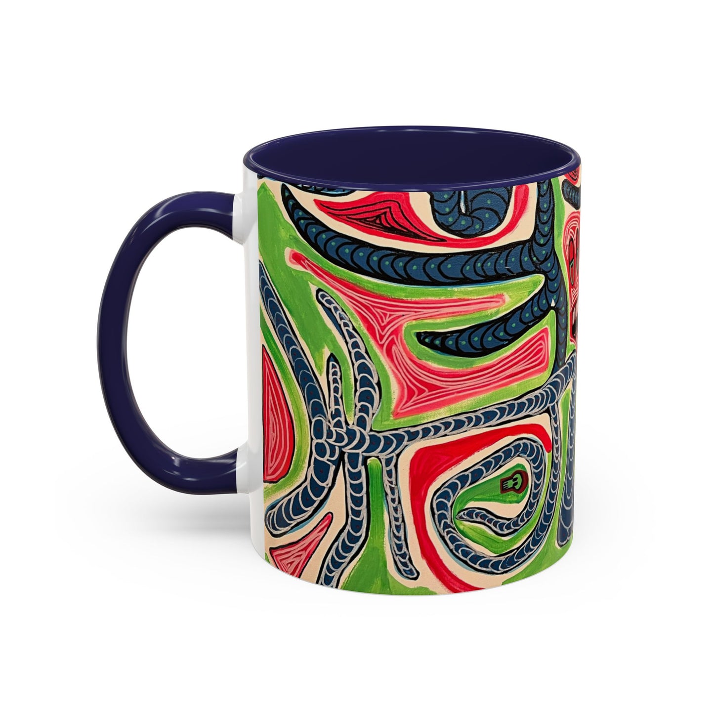 AFTER LIFE2.0  Abstract Neon Doodle Coffee Mug — Colorful Surreal Art Accent Mug (11/15oz)