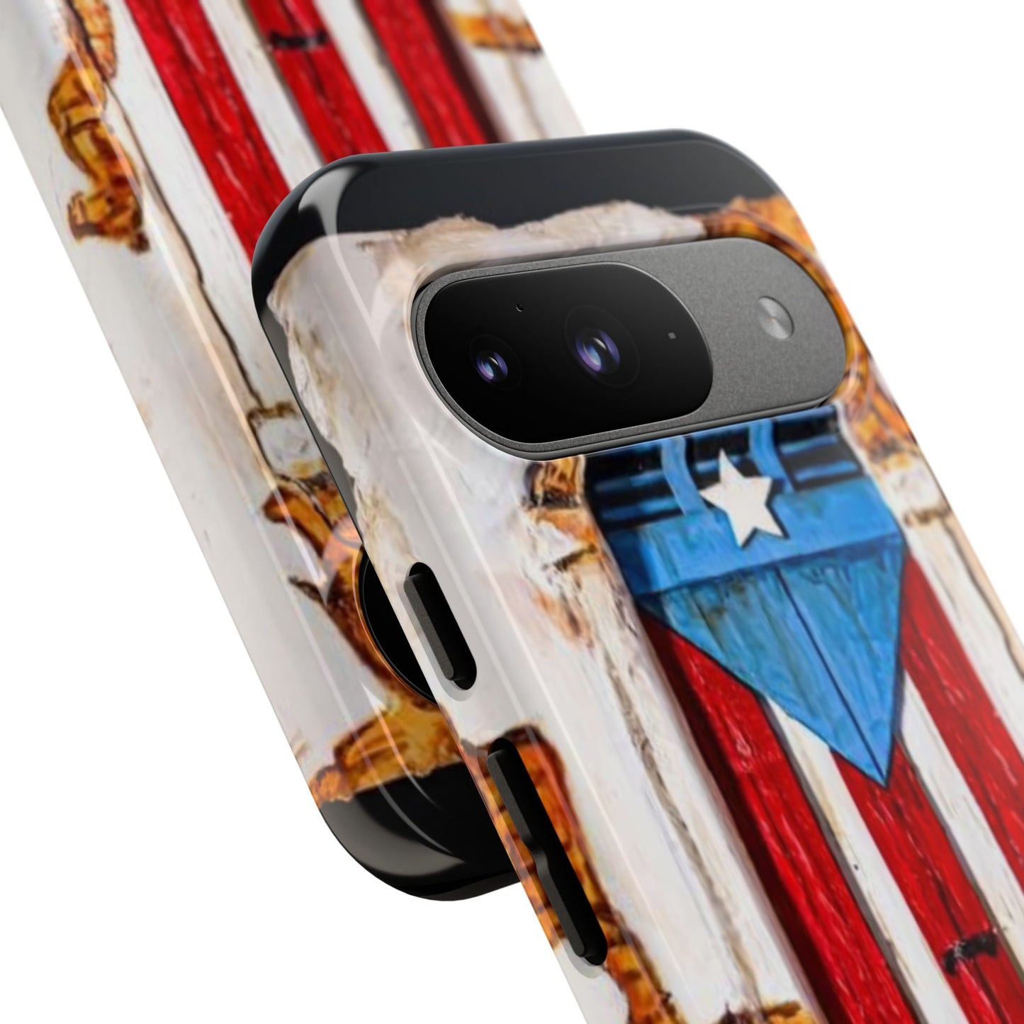 Puerto Rican Flag Phone Case - Rustic Coquí Door Design Tough Case