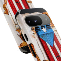 Puerto Rican Flag Phone Case - Rustic Coquí Door Design Tough Case