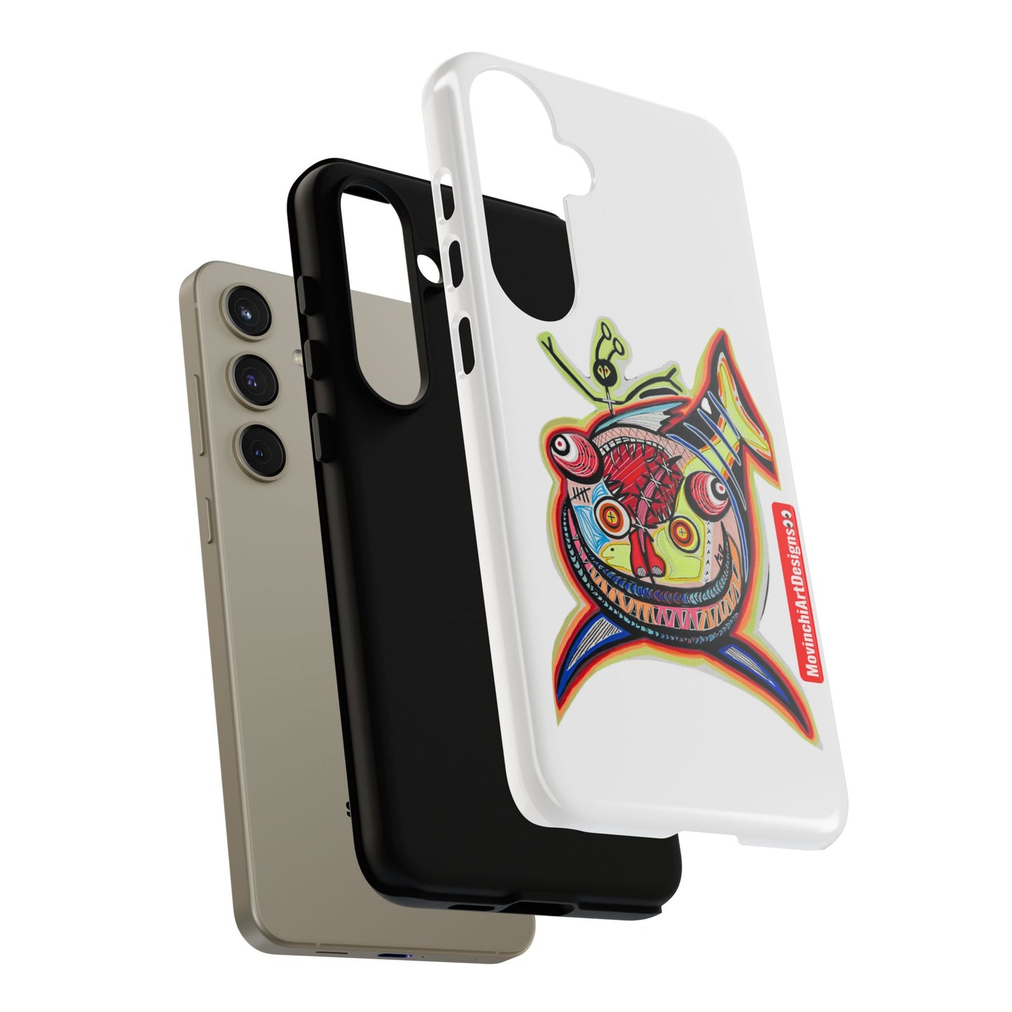 Phone Case — Colorful Abstract PARASITE  Fish Art Tough Cases