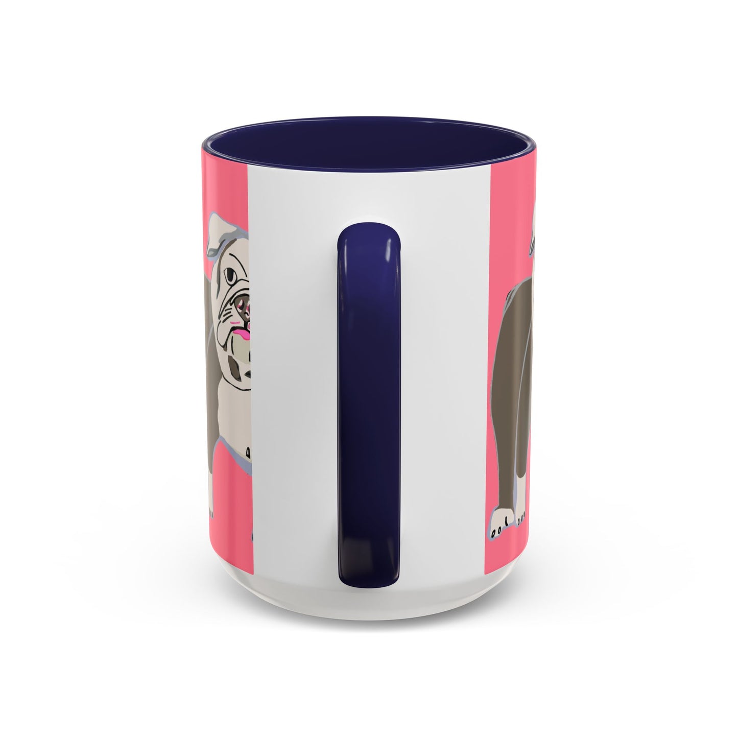 Bulldog Accent Coffee Mug — Cute Pink Dog Lover Mug (11/15oz)