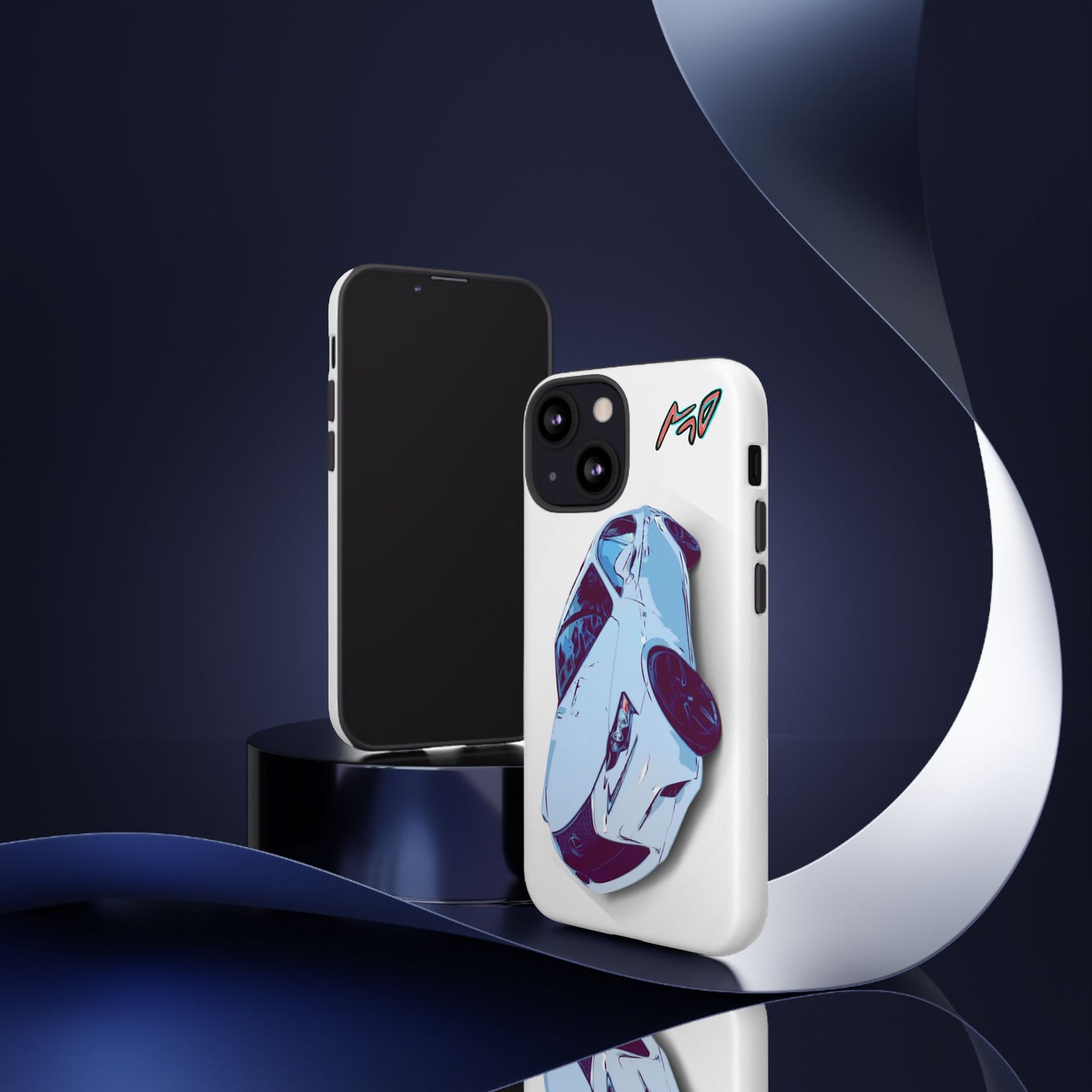 Melvin White Sports Car Phone Case - Retro Pop Art Supercar Protective Tough Case
