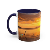 Sunset Harbor Coffee Mug — Golden Beach Sunrise Accent Mug (11/15oz)