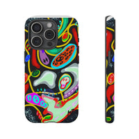 CRAZY4  Abstract Neon Skull Phone Case — Colorful Psychedelic Protective Cover