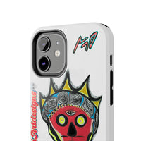 Artistic Crown KING GRAY  Skull Tough Phone Case — Colorful Abstract Guardian Design