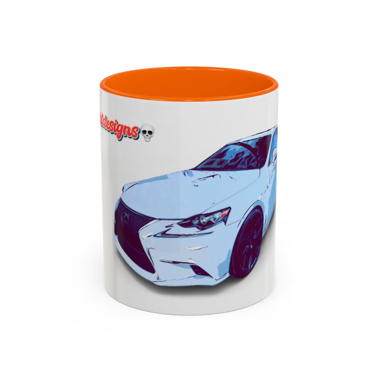 IS300 Car Lover Accent Coffee Mug – White Sports Sedan Design (11oz & 15oz)