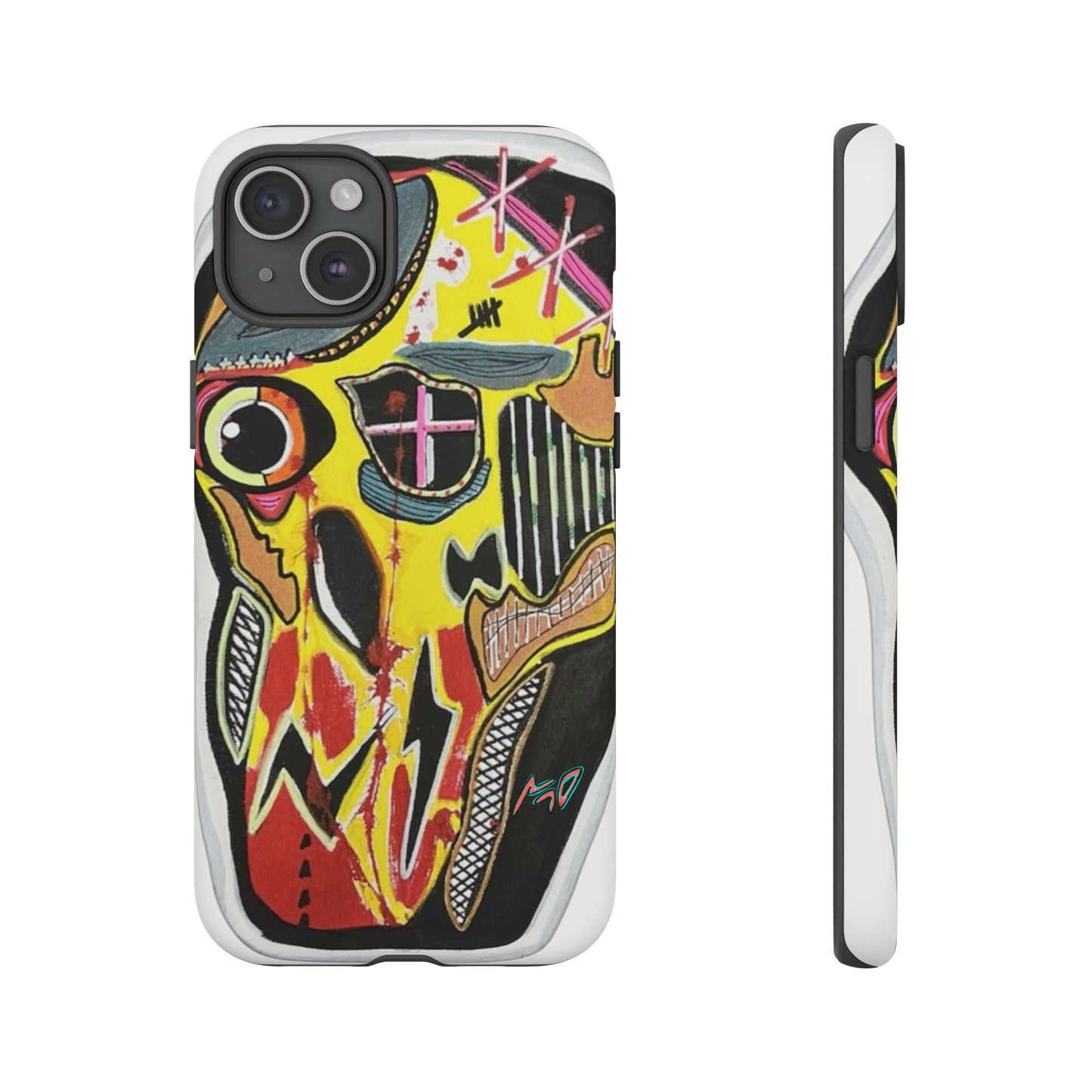 VINCENT.  Skull Riot Phone Case – Colorful Abstract Horror Art Protective Cover