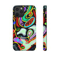 CRAZY4  Abstract Neon Skull Phone Case — Colorful Psychedelic Protective Cover