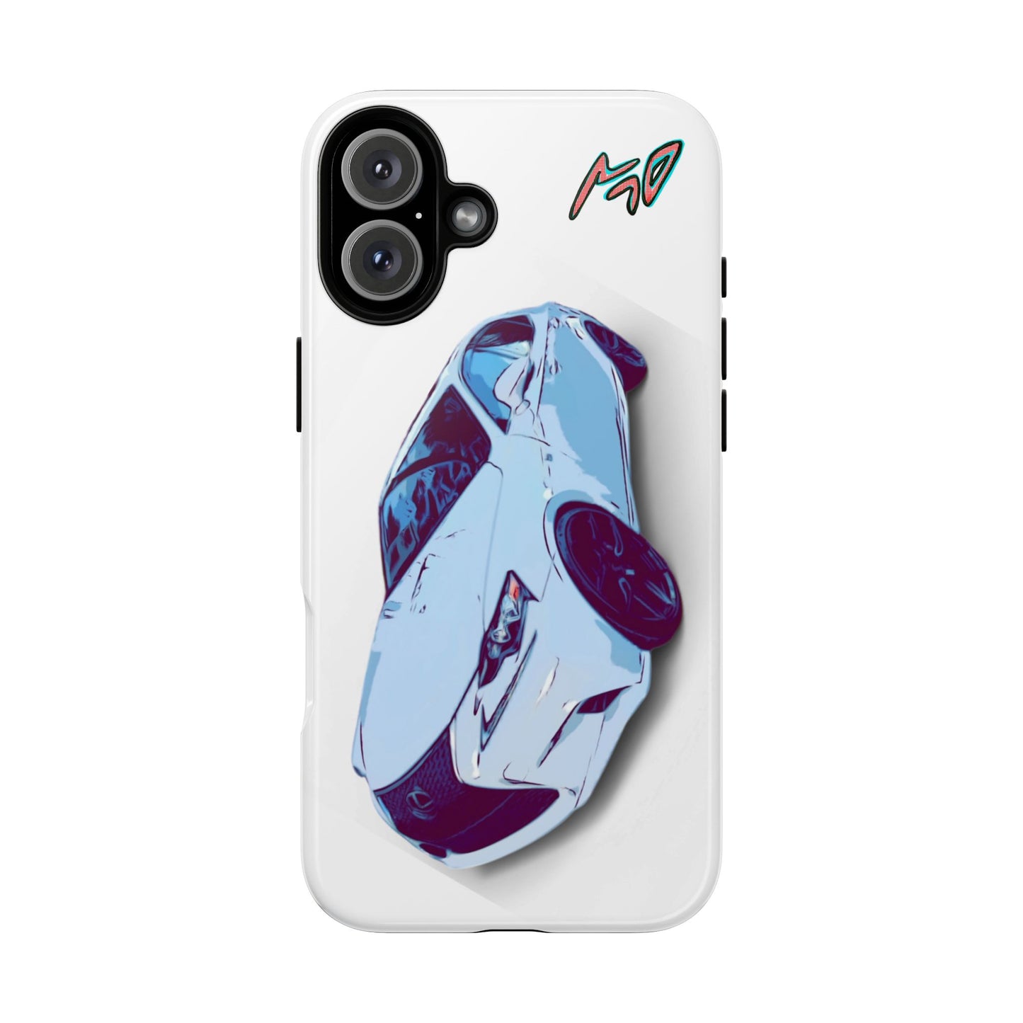 Melvin White Sports Car Phone Case - Retro Pop Art Supercar Protective Tough Case