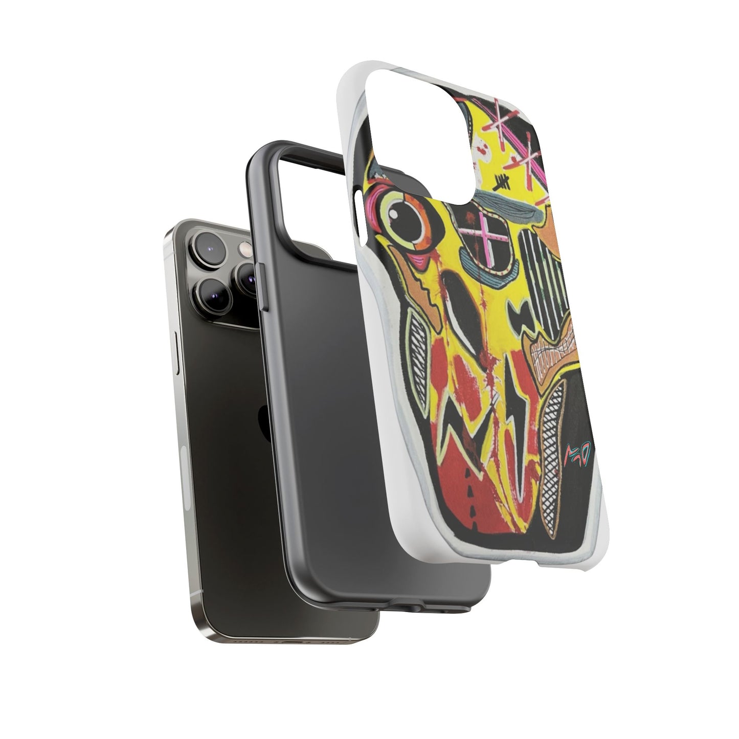 VINCENT.  Skull Riot Phone Case – Colorful Abstract Horror Art Protective Cover