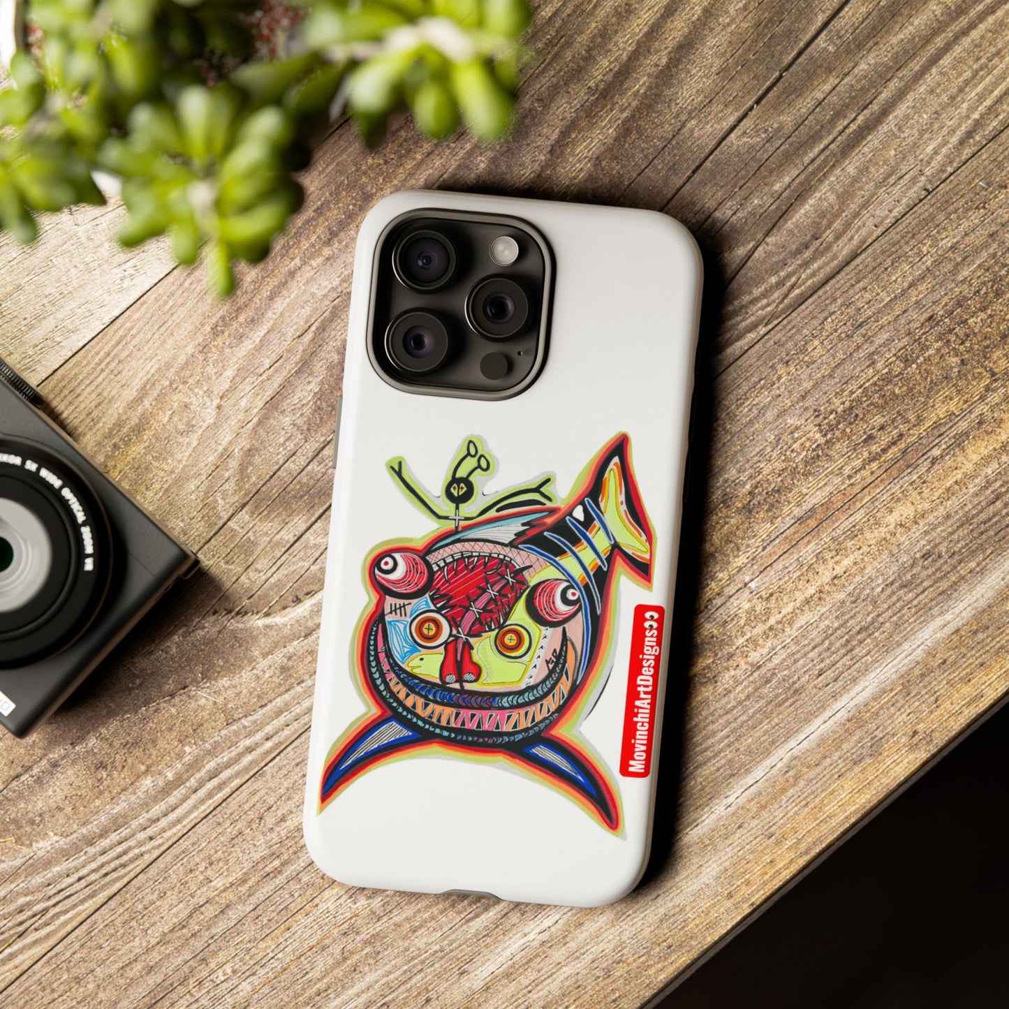 Phone Case — Colorful Abstract PARASITE  Fish Art Tough Cases