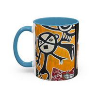 Puerto Rico Flag Coffee Mug — Rustic Street Art Accent Mug (11/15 oz)