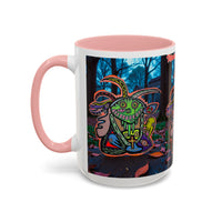 RYDER4.0  Psychedelic Forest Accent Coffee Mug – Colorful Trippy Creature Design (11/15oz)