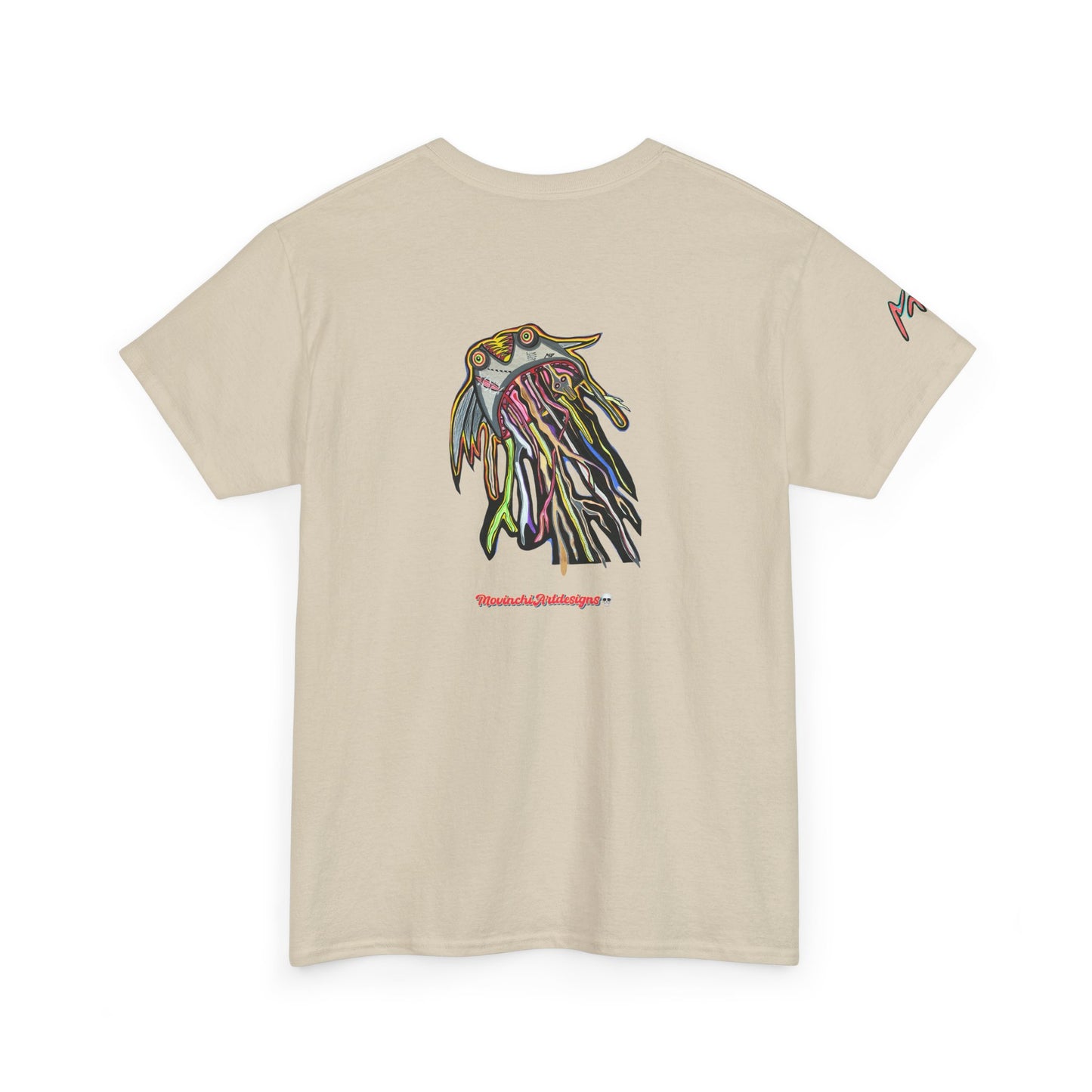 Graphic Tee — Colorful CRAZY TUNA  Illustration Back Print Tee
