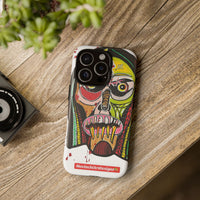 KUNTA.  Abstract Tribal Skull Phone Case — Colorful Street Art Protective Cover