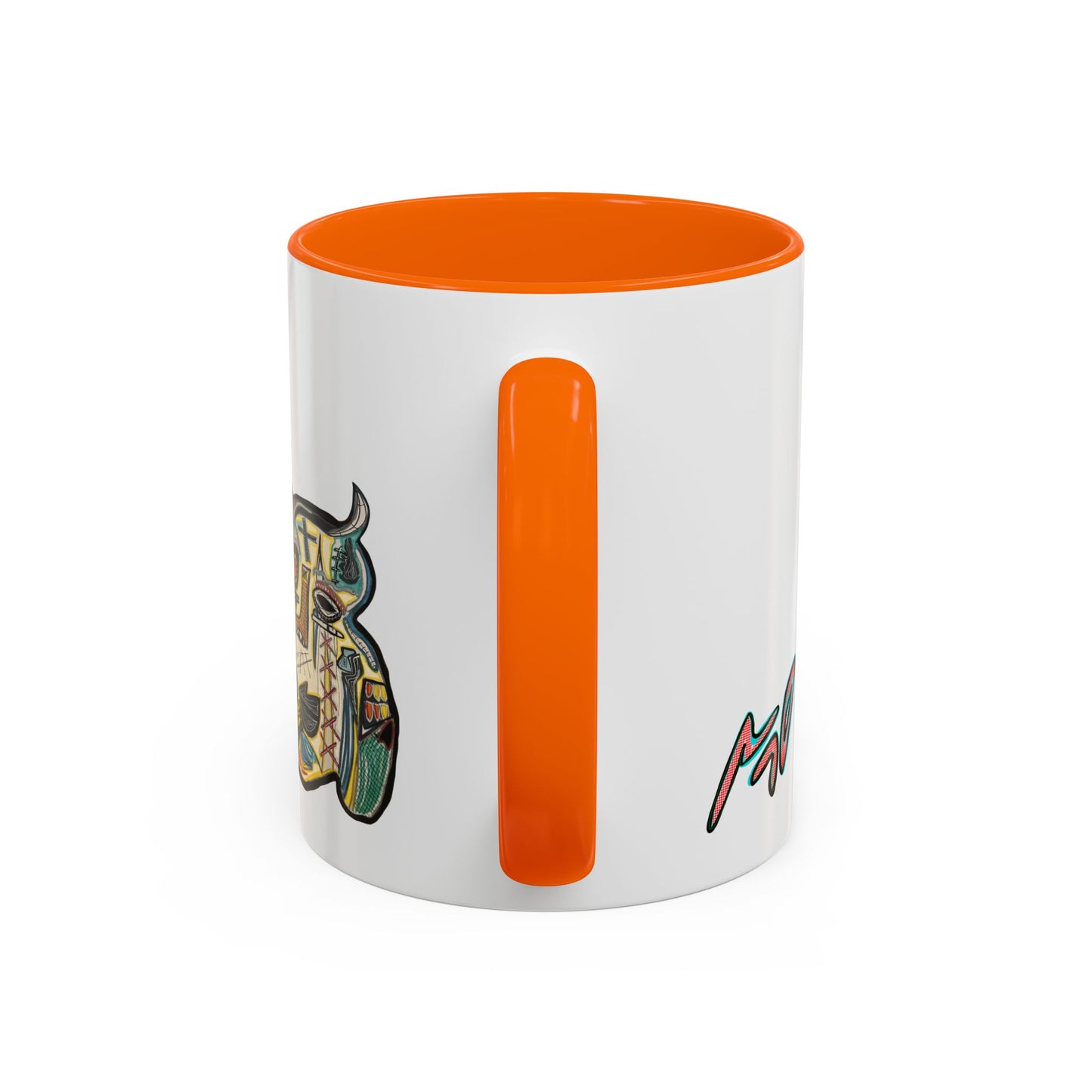 Abstract MOVINCHI Art Coffee Mug — Colorful Cubist Ceramic Accent Mug