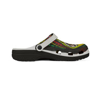 KUNTA2.0  Graphic EVA Foam Clogs — Colorful Abstract Mask Print