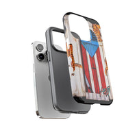 Puerto Rican Flag Phone Case - Rustic Coquí Door Design Tough Case
