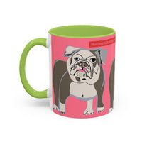 Bulldog Accent Coffee Mug — Cute Pink Dog Lover Mug (11/15oz)