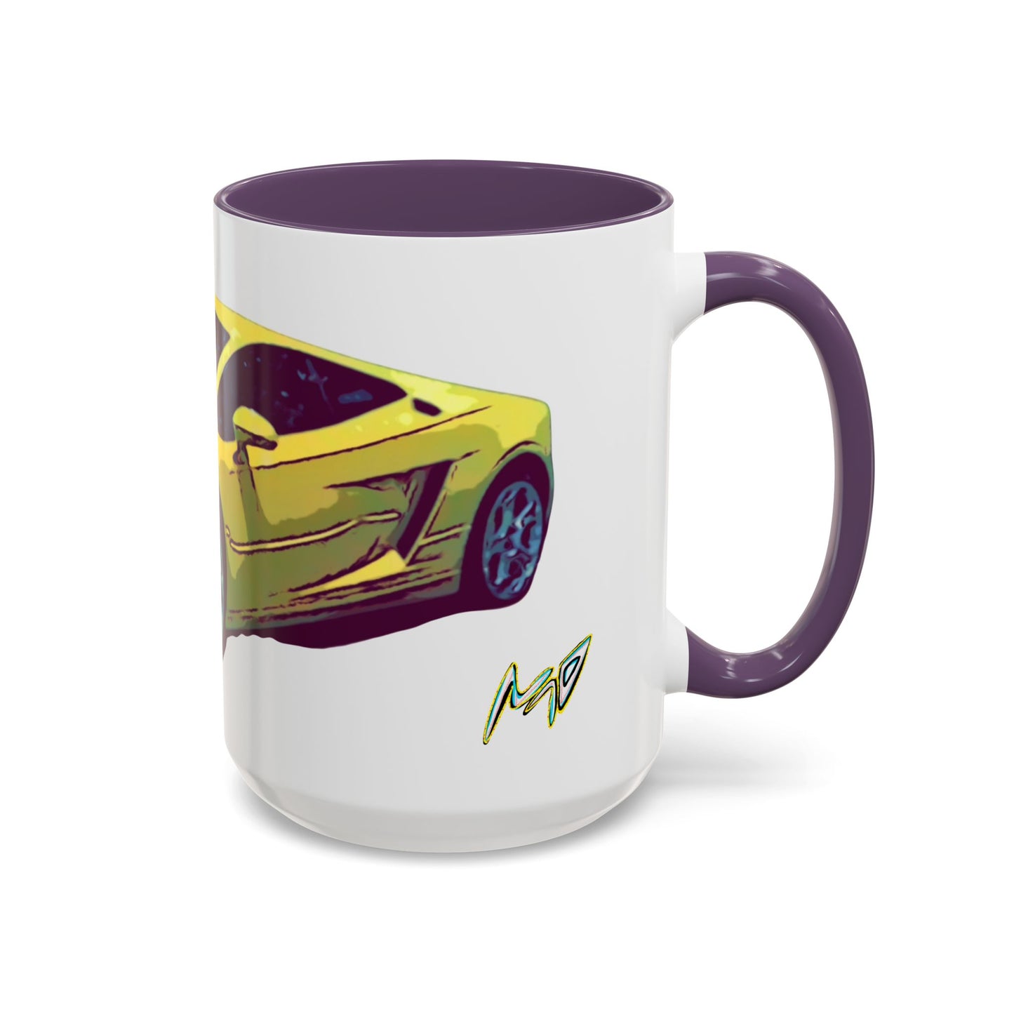 GALLARDO.  Sports Car Coffee Mug — Yellow Supercar Accent Mug (11/15oz)
