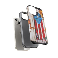 Puerto Rican Flag Phone Case - Rustic Coquí Door Design Tough Case