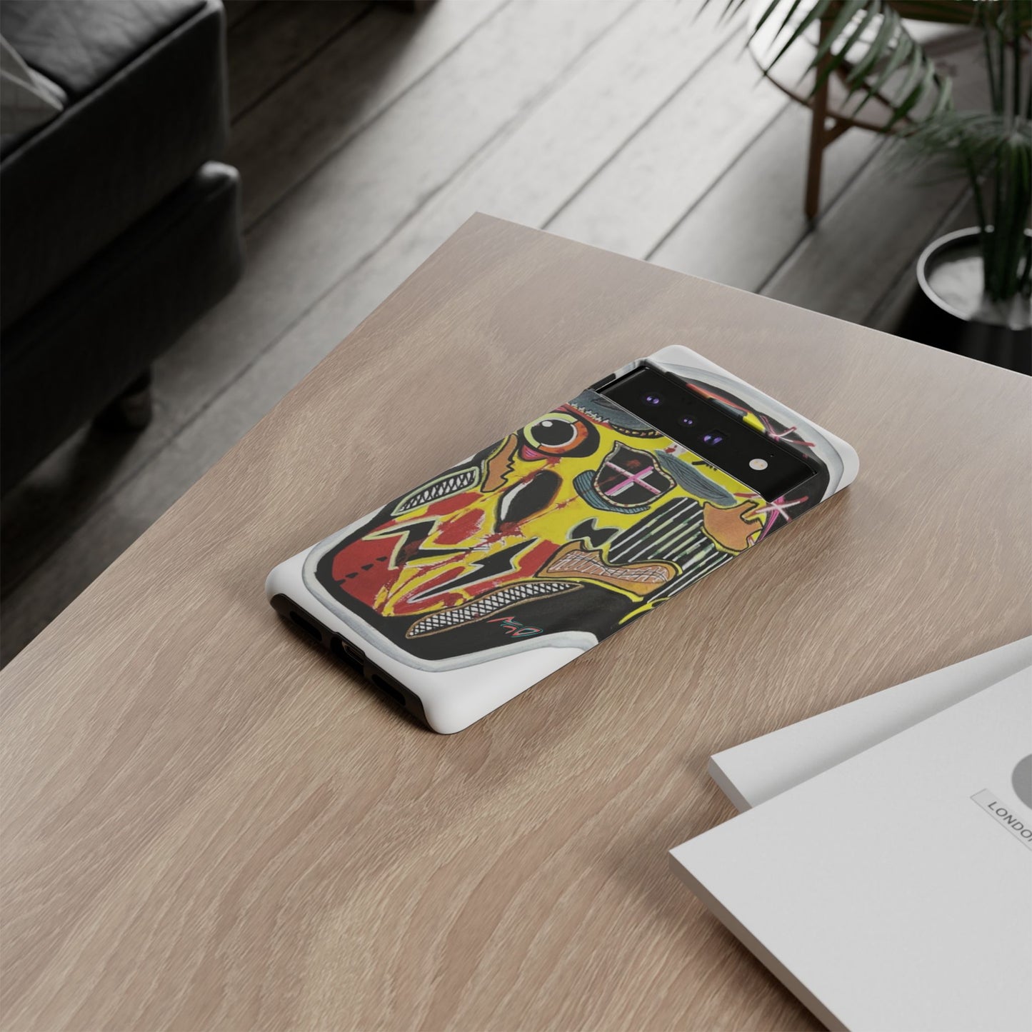 VINCENT.  Skull Riot Phone Case – Colorful Abstract Horror Art Protective Cover