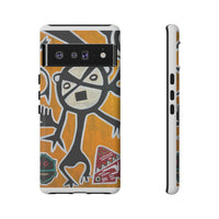 Abstract TAINO  Tribal Art Phone Case – Bold Orange Graphic Protective Cover