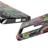 HEART ATTACK Abstract Neon Face Tough Phone Case – Vibrant Art Phone Cover
