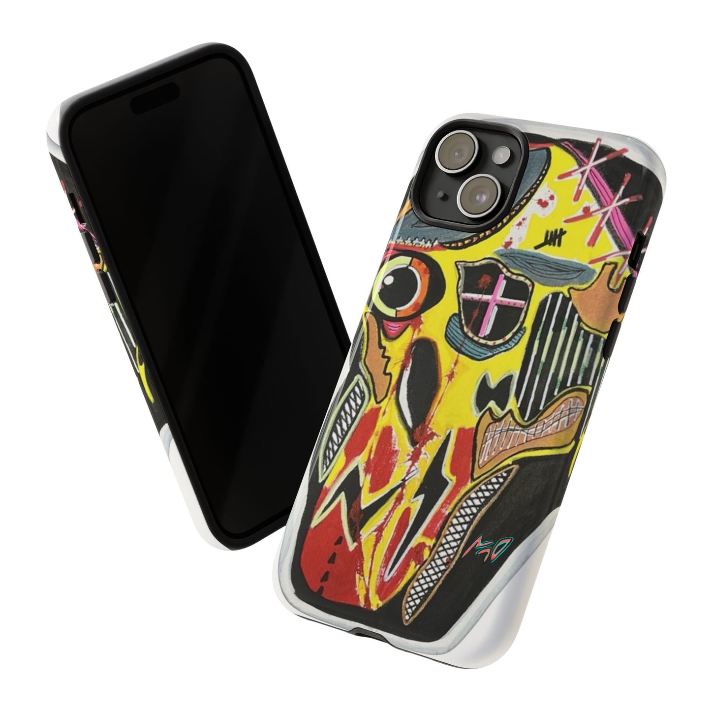 VINCENT.  Skull Riot Phone Case – Colorful Abstract Horror Art Protective Cover