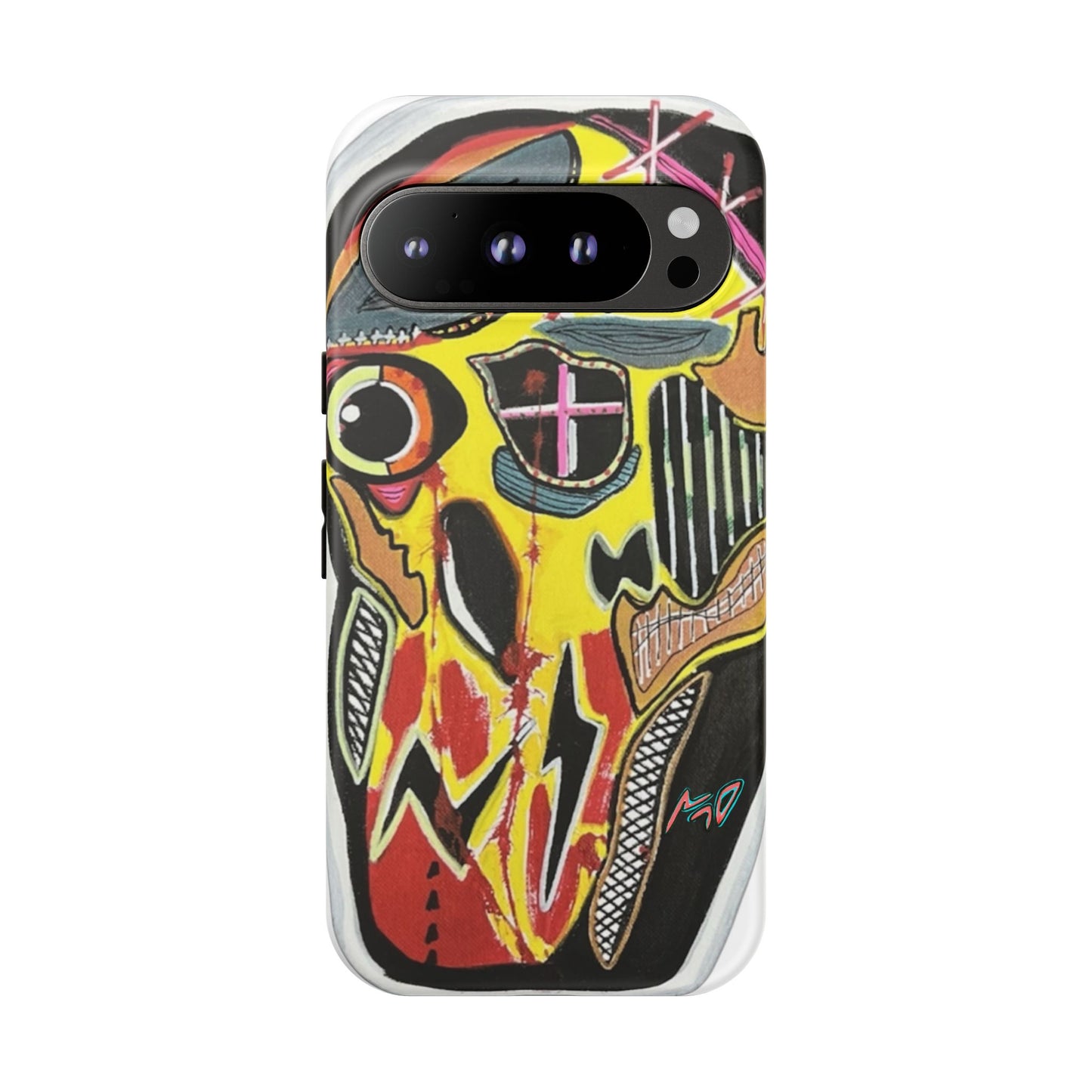 VINCENT.  Skull Riot Phone Case – Colorful Abstract Horror Art Protective Cover