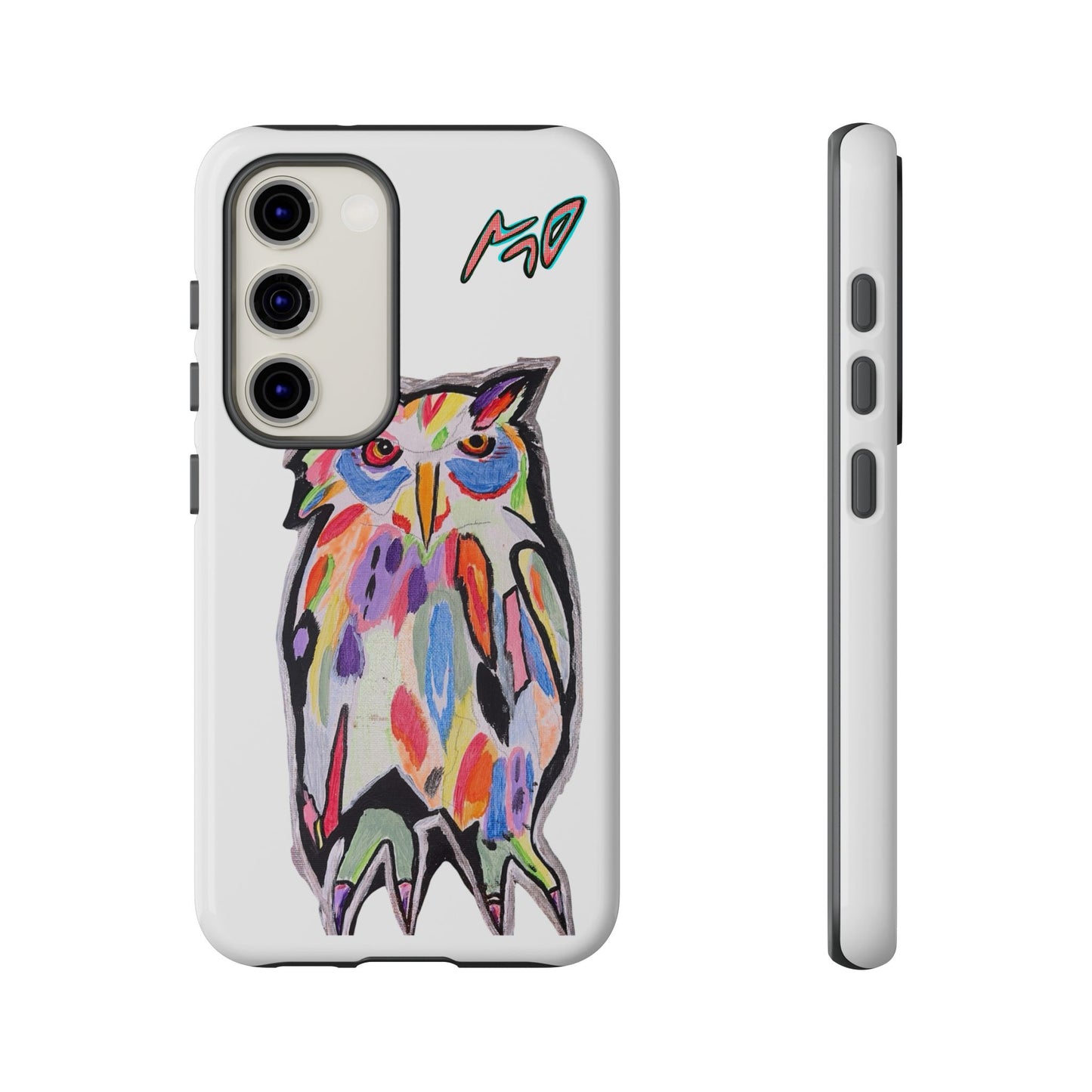 Colorful Owl Phone Case — Artistic Owl Illustration Tough Case