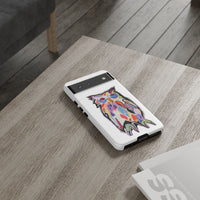 Colorful Owl Phone Case — Artistic Owl Illustration Tough Case