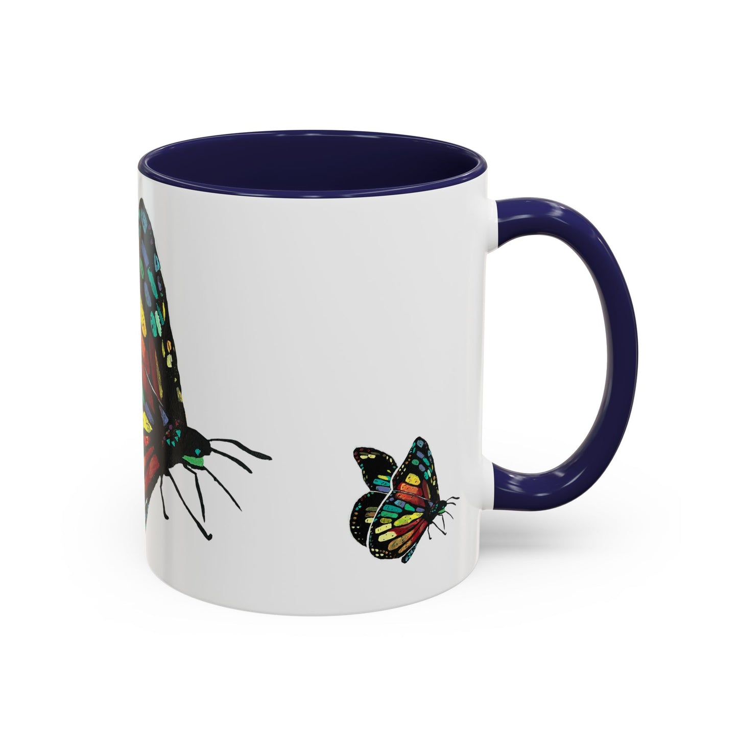 Colorful Butterfly Coffee Mug — Vibrant Monarch Art Accent Mug (11/15oz)