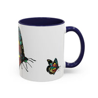 Colorful Butterfly Coffee Mug — Vibrant Monarch Art Accent Mug (11/15oz)