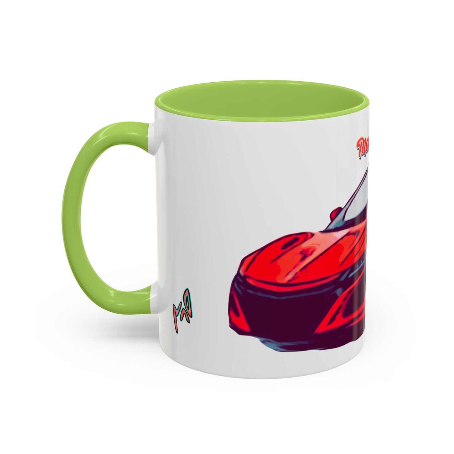 Red NSX Supercar Accent Coffee Mug — MovinchiArtDesigns Sports Car Graphic