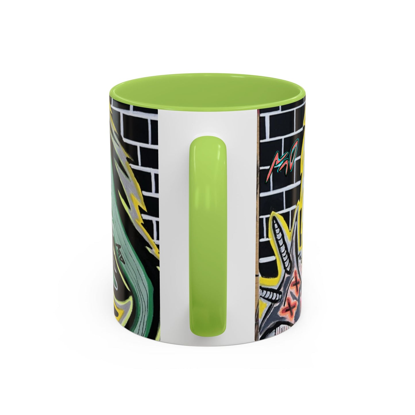 CHUPACABRAS.  Green Monster Art Coffee Mug — Spooky Neon Creature Accent Mug (11/15oz)