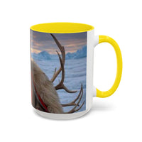 KING OF THE WORLD Royal Portrait Accent Coffee Mug – King in Fur Coat Design (11/15oz)